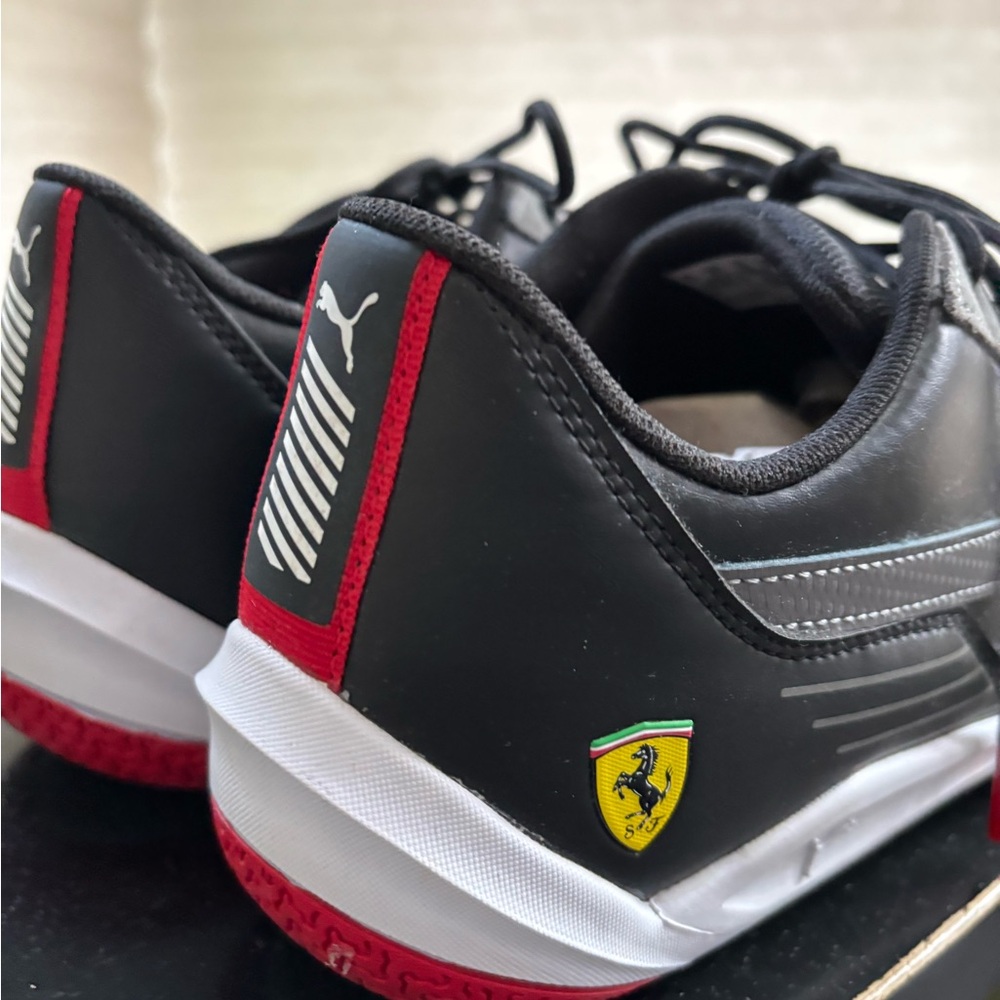 Limited Edition Puma Black and Red Sneakers with Ferrari Logo